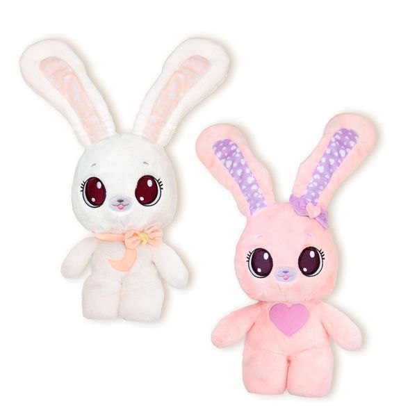 Мягкая игрушка зайчик Peekapets розовый, 28 см 906778 фото