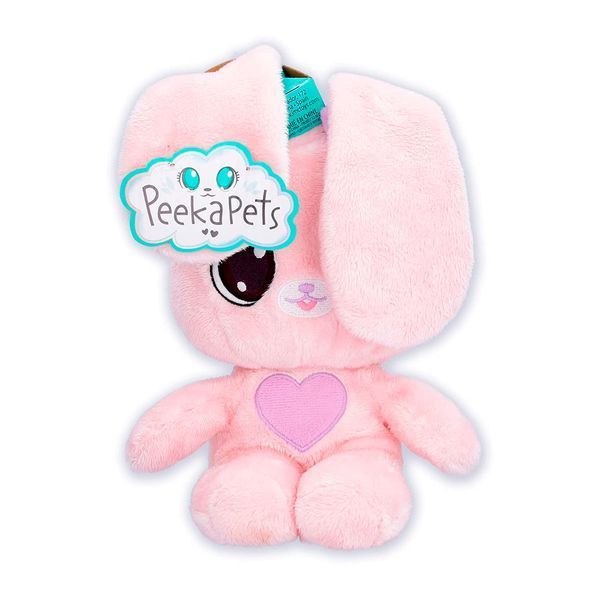 Мягкая игрушка зайчик Peekapets розовый, 28 см 906778 фото