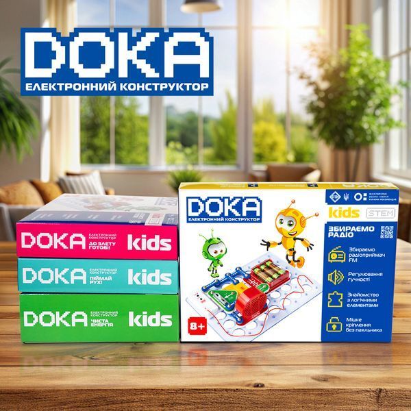 Електронний конструктор DOKA Збираємо радіо, 6 схем D70703 фото