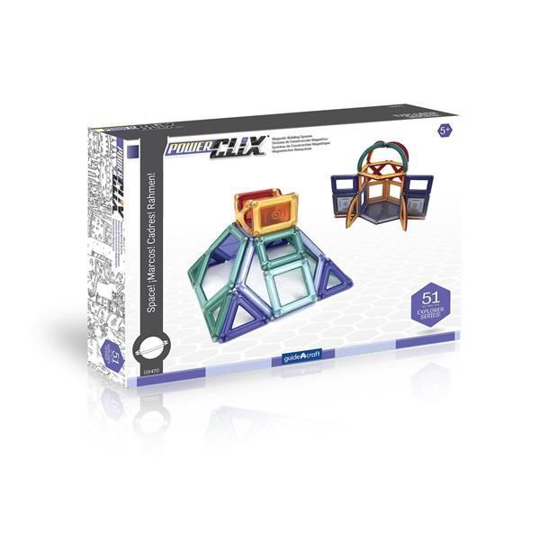 Магнитный конструктор Guidecraft PowerClix Explorer Архитектура, 52 детали G9472 фото