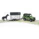 Джип Bruder Land Rover Defender з причепом для коней та конячкою, 1:16 02592 фото 3