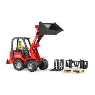 Мінінавантажувач Bruder Schaffer Compact 2630 з фігуркою та аксесуарами, 1:16 02191 фото