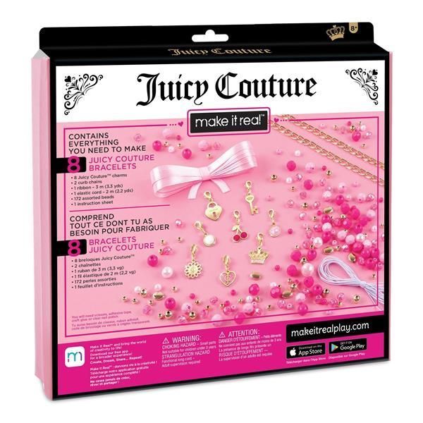 Набір для створення шарм-браслетів Make it Real Juicy Couture рожевий, 185 елем. MR4413 фото