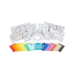 Набір для стікерної мозаїки Crayola Kits Deluxe Красиві тваринки з фломастерами 256473.006 фото