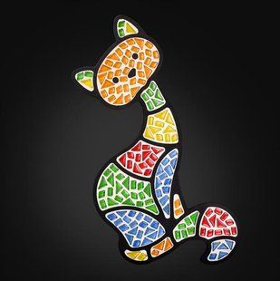 Скляна мозаїка Mosaaro Кіт MA3002 фото