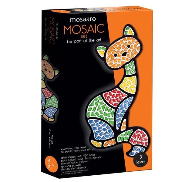 Стеклянная мозаика Mosaaro Кот MA3002 фото