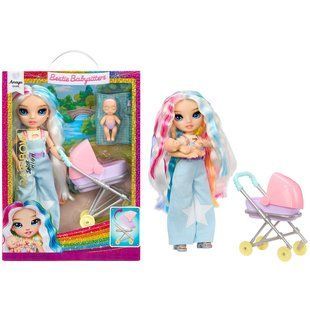 Кукла Rainbow High Junior High Babysitters Амая с малышом и коляской 248477 фото
