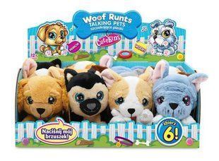 Мягкая игрушка собачка CuteKins Маленькие щенки Бульдог с лаем, 12 см FV35055-2 фото