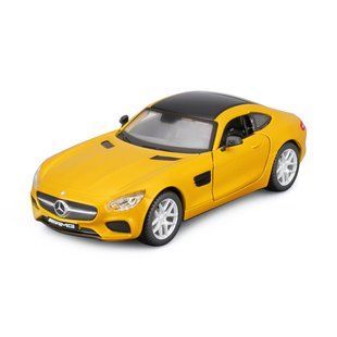 Металева машинка Mercedes-AMG GT Bburago 1:32 жовта 18-43065 фото