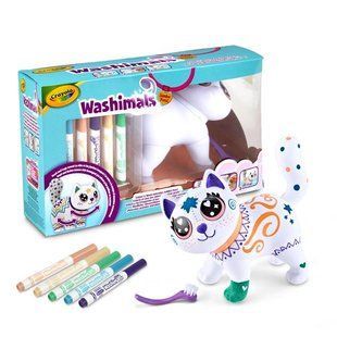Набір для малювання Crayola Washimals Котик-велетень з фломастерами 5 шт. 74-7518 фото
